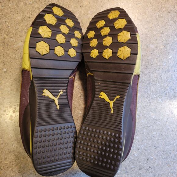 Puma Speedcat Brown and Yellow Scroll Slip on Sneakers Driving Shoes Women's 7.5 - Picture 8 of 9